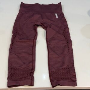 Gym Shark Maroon Leggings. Size S